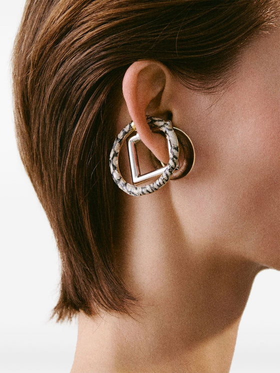 Jacquemus Trio of geometric ear-cuffs.