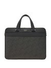 Ferragamo logo-stamp leather briefcase