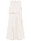 Woolrich belted waist midi dress