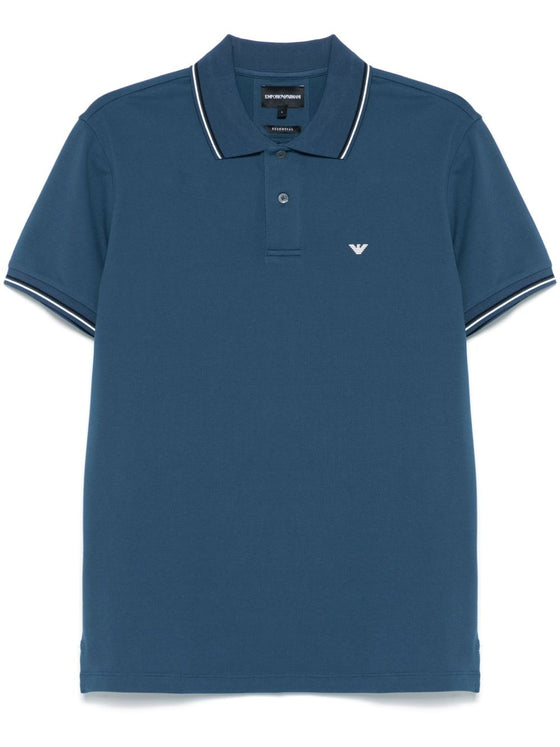 Emporio Armani embroidered logo polo shirt