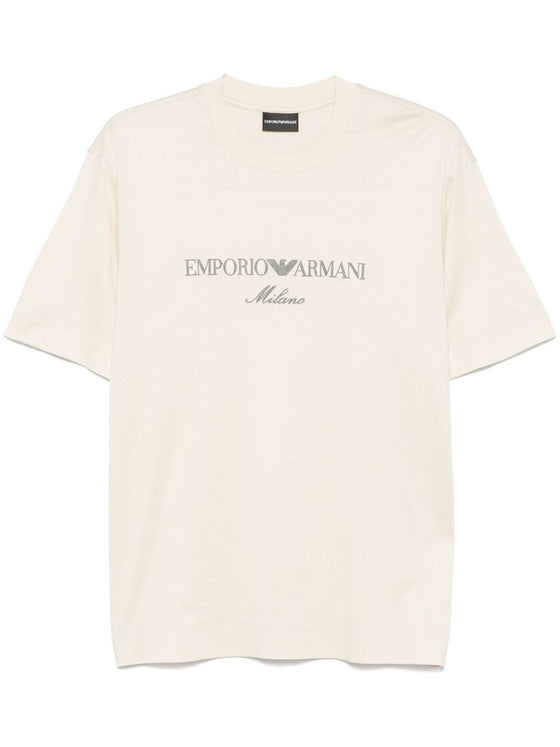 Emporio Armani logo-embroidered T-shirt