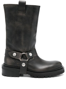  Golden Goose leather biker boots
