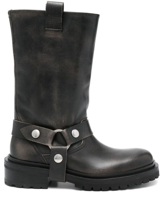 Golden Goose leather biker boots