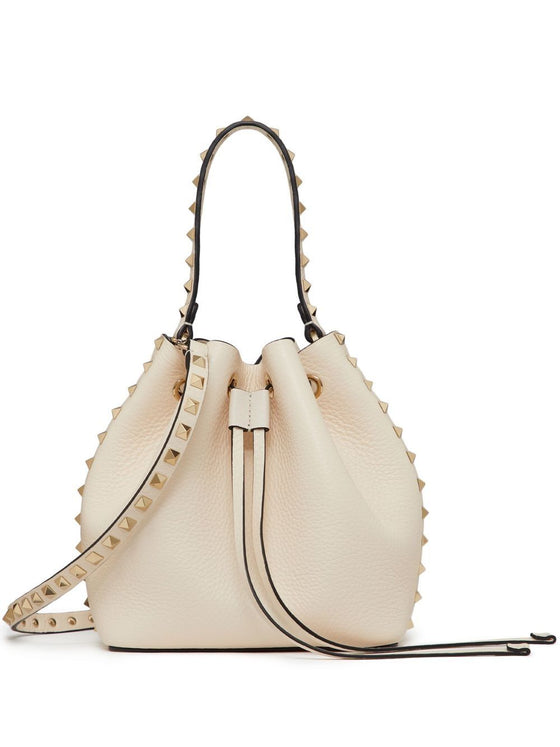 Valentino Garavani Rockstud Bucket Bag In Grainy Calfskin