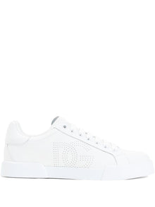  Dolce & Gabbana Portofino perforated-logo leather sneakers