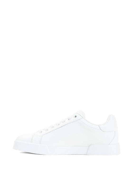 Dolce & Gabbana Portofino perforated-logo leather sneakers