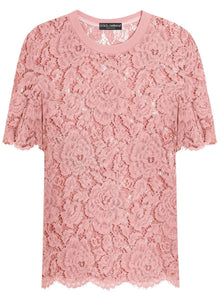  Dolce & Gabbana corded lace short sleeved T-shirt