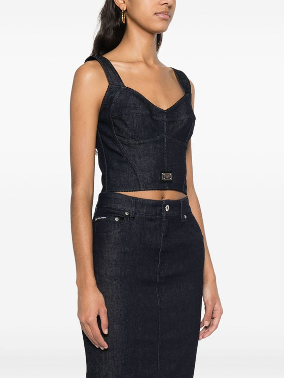Dolce & Gabbana denim corset top