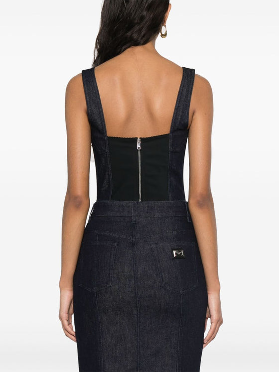Dolce & Gabbana denim corset top