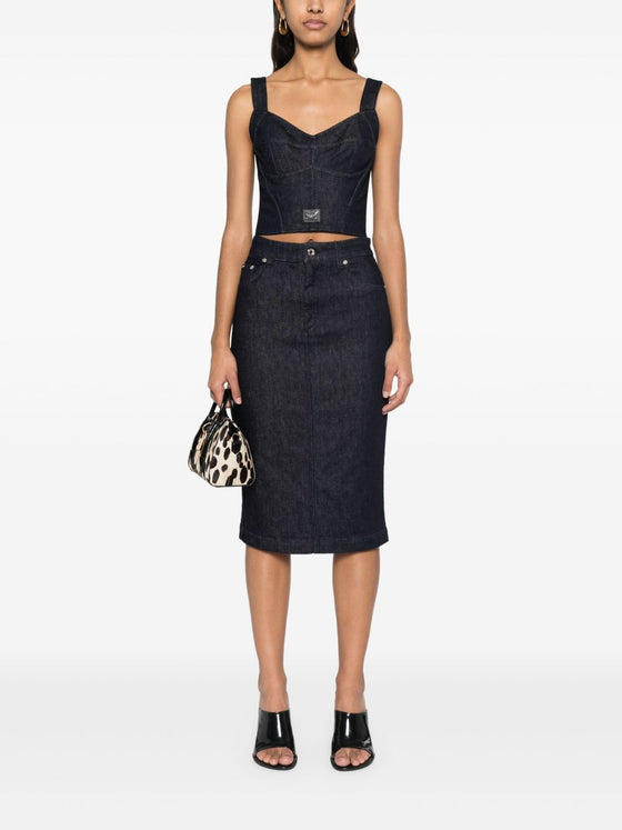 Dolce & Gabbana denim corset top