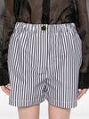 Sportmax Striped cotton shorts