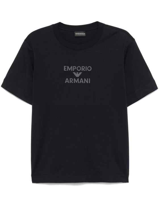 Emporio Armani Jersey T-shirt with rubberised logo