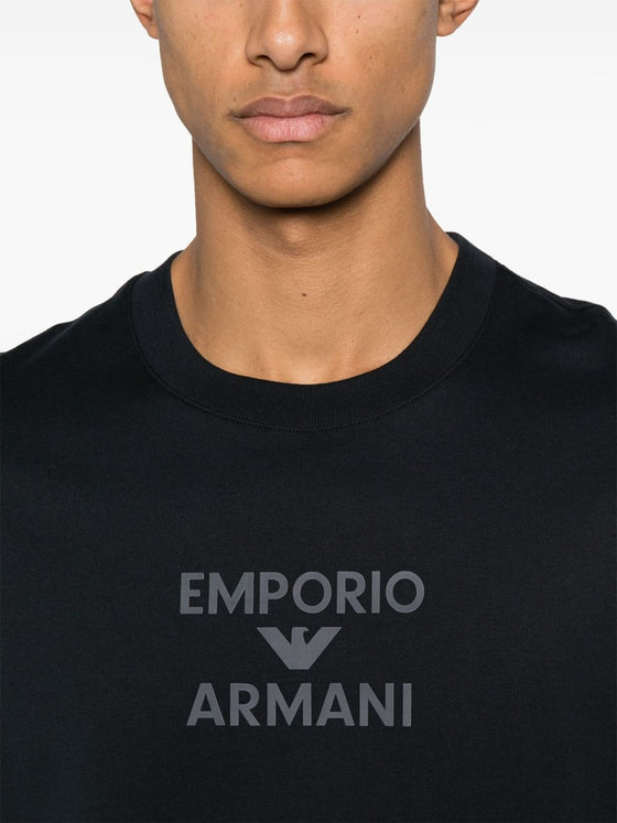 Emporio Armani Jersey T-shirt with rubberised logo