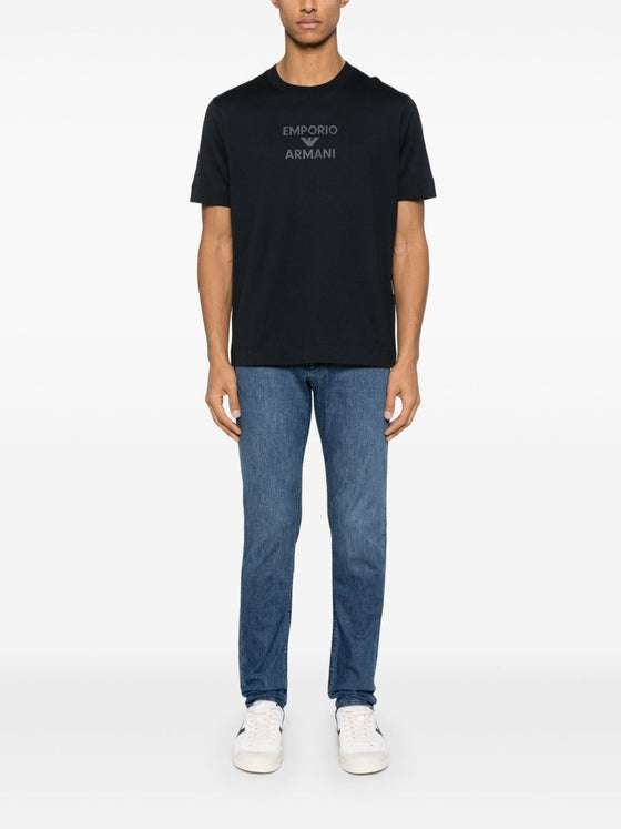 Emporio Armani Jersey T-shirt with rubberised logo