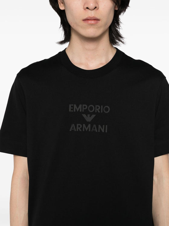 Emporio Armani Jersey T-shirt with rubberised logo