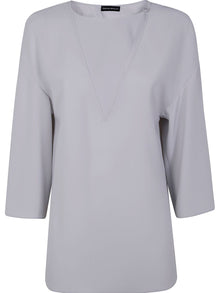  Emporio Armani side-slit blouse