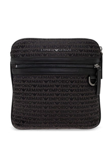  Emporio Armani all-over logo crossbody bag
