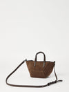 Brunello Cucinelli Duo mini bag in suede with monili