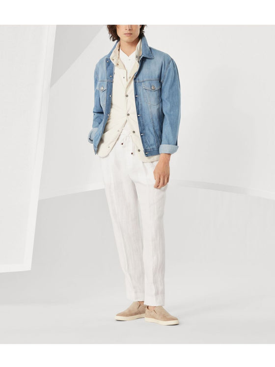 Brunello Cucinelli Coats Clear Blue