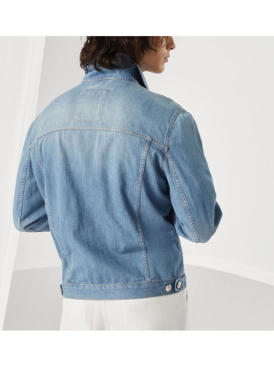 Brunello Cucinelli Coats Clear Blue