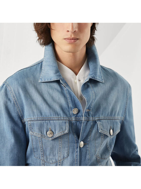 Brunello Cucinelli Coats Clear Blue