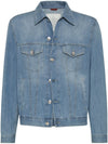 Brunello Cucinelli Coats Clear Blue
