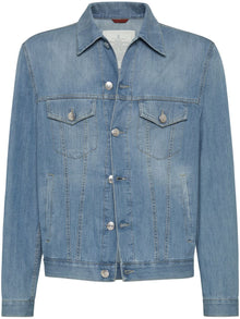  Brunello Cucinelli Coats Clear Blue