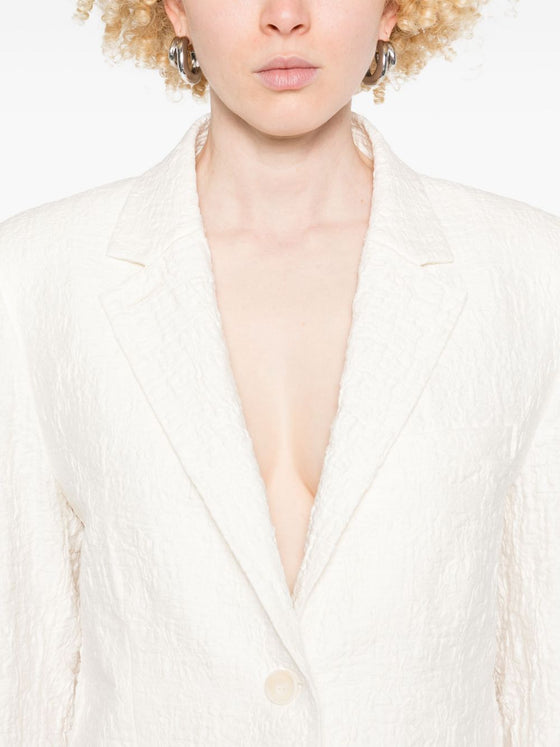 Harris Wharf London crinkled shoulder-pads blazer