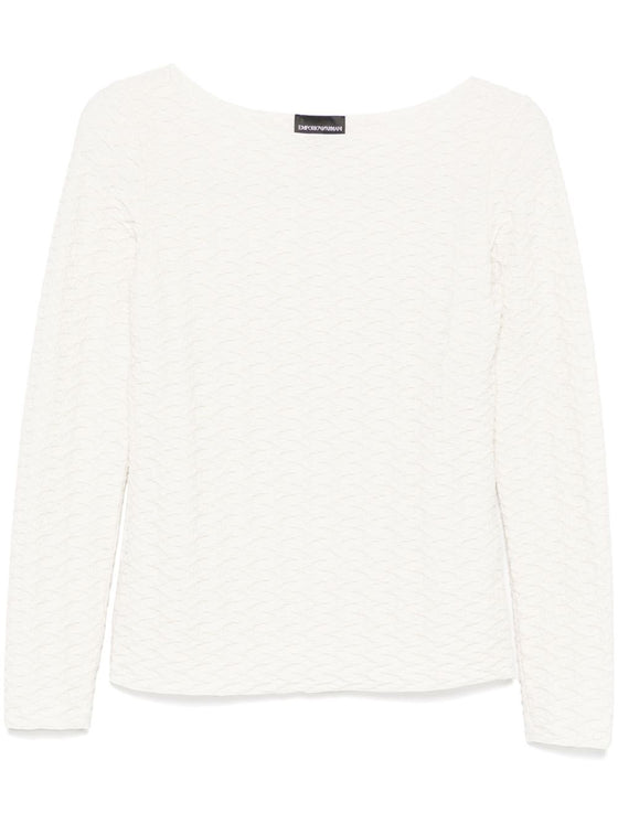 Emporio Armani Jacquard boat-neck top