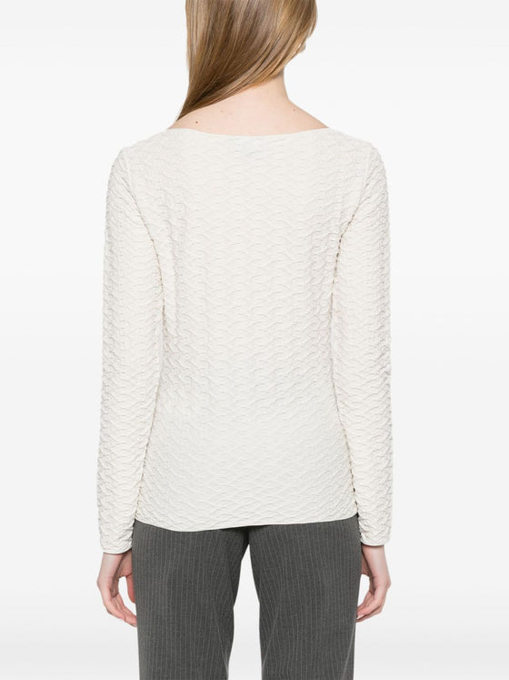Emporio Armani Jacquard boat-neck top