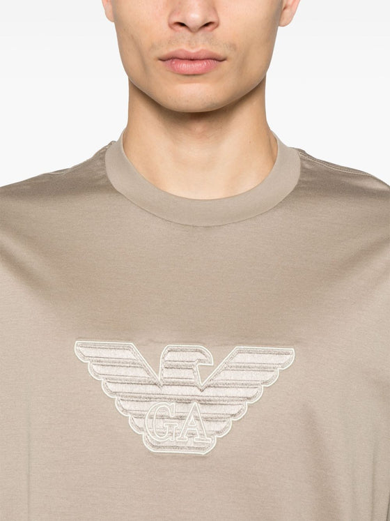 Emporio Armani logo-embroidered T-shirt