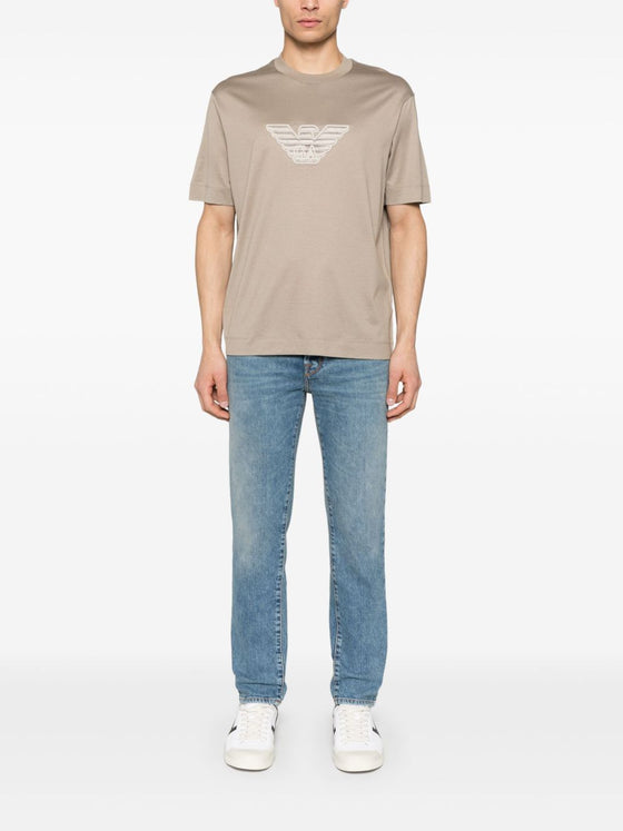Emporio Armani logo-embroidered T-shirt