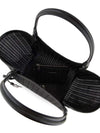 Emporio Armani Shopper made of braided material with logo pendant