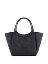 Emporio Armani Shopper made of braided material with logo pendant