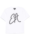 Emporio Armani Cotton jersey T-shirt with maxi lurex logo