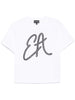 Emporio Armani Cotton jersey T-shirt with maxi lurex logo