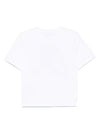 Emporio Armani Cotton jersey T-shirt with maxi lurex logo