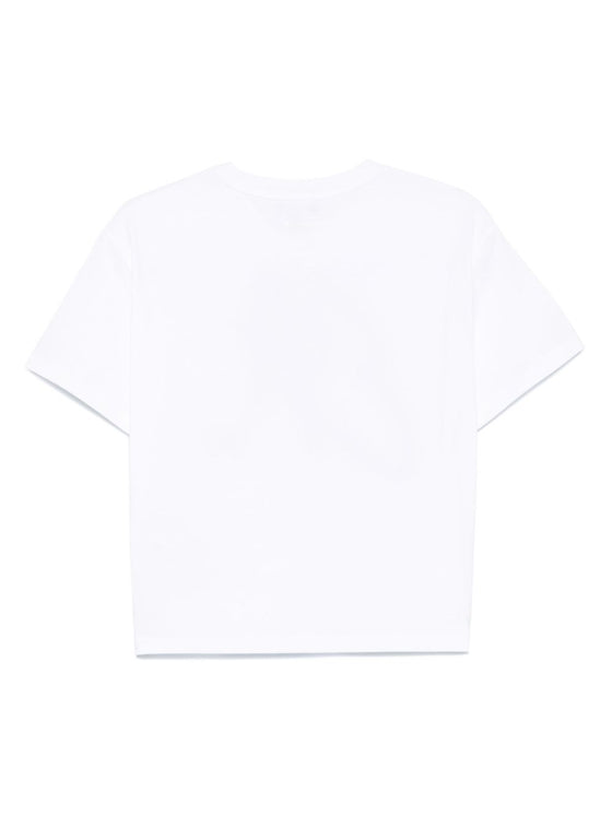 Emporio Armani Cotton jersey T-shirt with maxi lurex logo