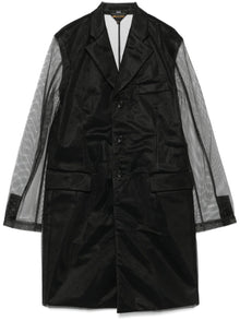  Comme Des Garcons Mesh-overlay coat