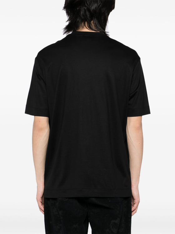 Emporio Armani T-shirt with embossed logo embroidery in lyocell blend jersey
