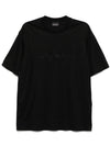 Emporio Armani T-shirt with embossed logo embroidery in lyocell blend jersey