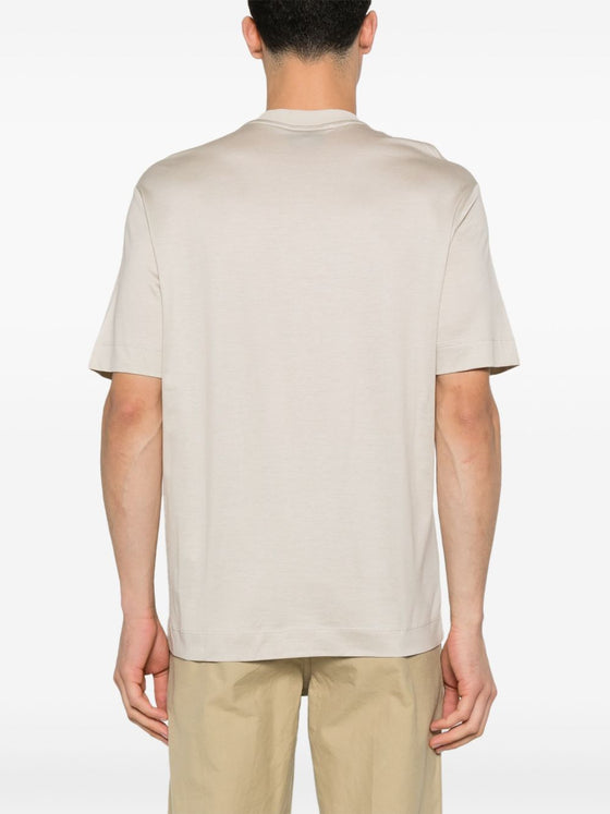 Emporio Armani ASV jersey-Lyocell blend T-shirt with embroidery