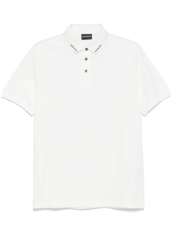Emporio Armani Jersey polo with logo collar