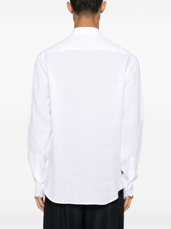 Emporio Armani logo-embroidered long-sleeve shirt