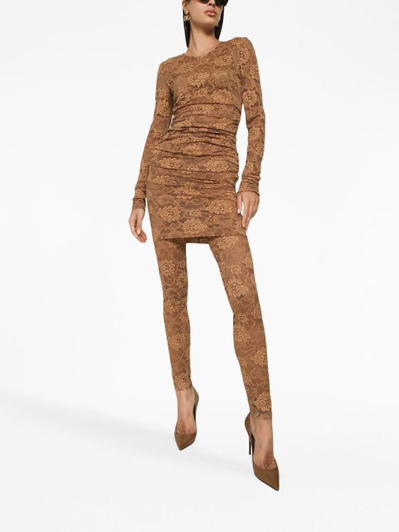 Dolce & Gabbana Short floral lace dress