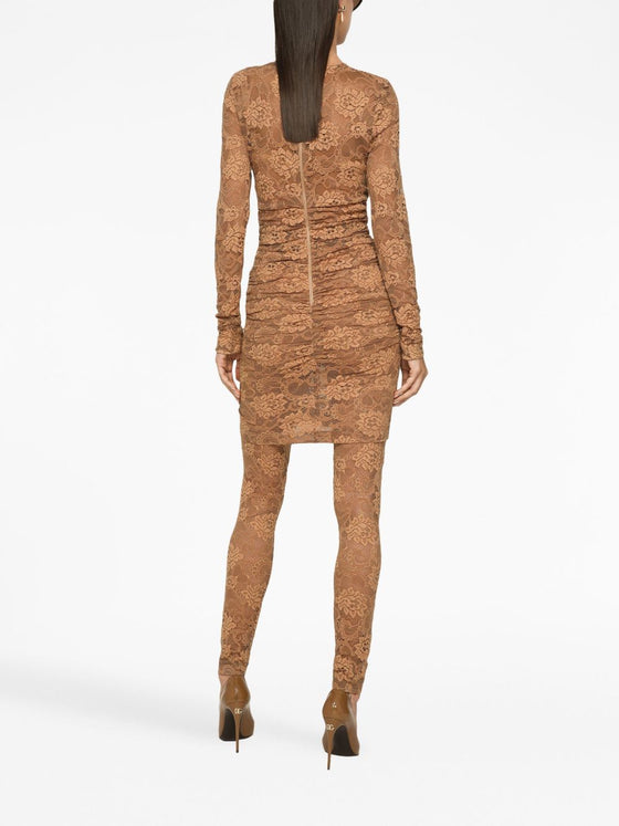 Dolce & Gabbana Short floral lace dress