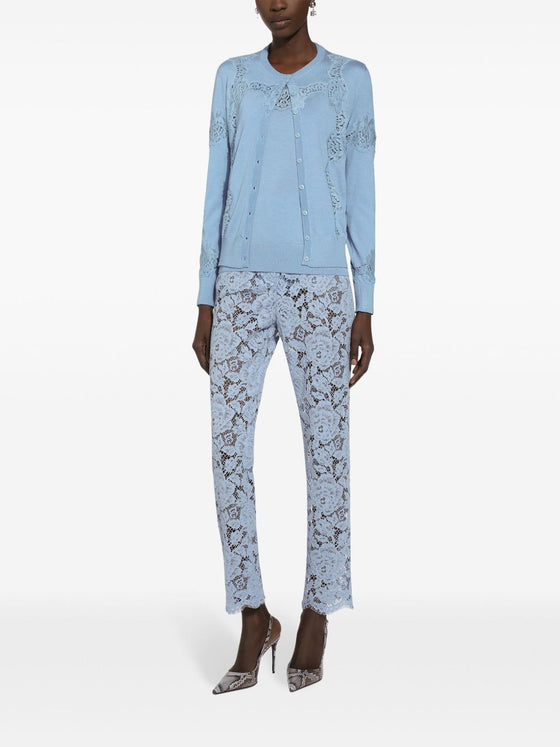 Dolce & Gabbana Embroidered Lace Trousers