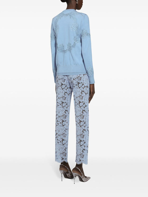 Dolce & Gabbana Embroidered Lace Trousers