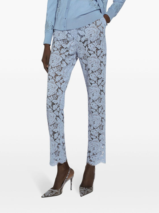 Dolce & Gabbana Embroidered Lace Trousers