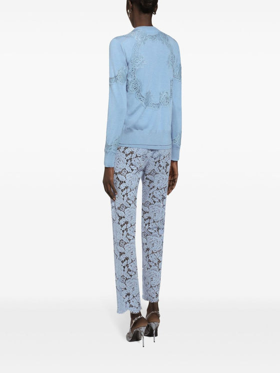 Dolce & Gabbana Embroidered Lace Trousers